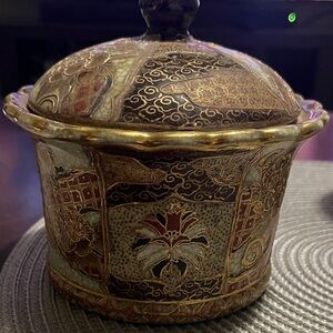 Ornate Ceramic Lidded Jar